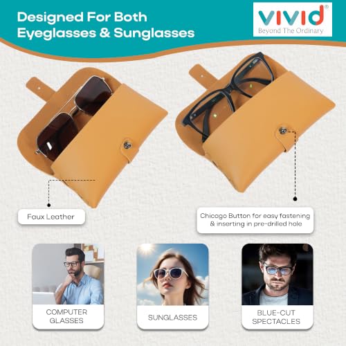 Image of Unisex Specs Self Button Eyewear Dabbi Artificial Leather Soft Case Cover