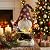 TERESA'S COLLECTIONS Outdoor Christmas Decorations,Christmas Gnome Decor Winter Garden Gnomes with Solar Lights, Waterproof Resin Ornaments, Xmas Gifts Outdoor/Indoor,8.8", Red&White