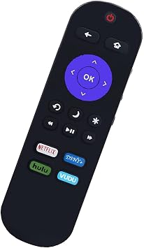 Replaced ONN RC-AFIR Roku TV Remote Control with Netflix Disney Hulu Vudu App Keys Compatible with ONN Roku TVs