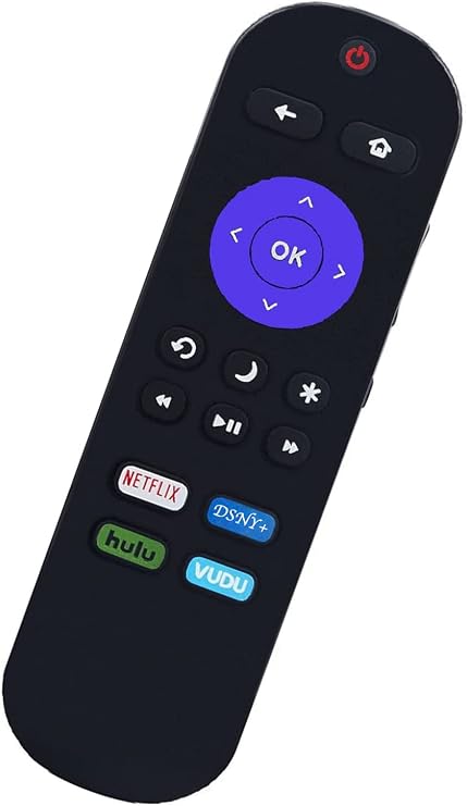 Replaced ONN RC-AFIR Roku TV Remote Control with Netflix Disney Hulu Vudu App Keys Compatible with ONN Roku TVs
