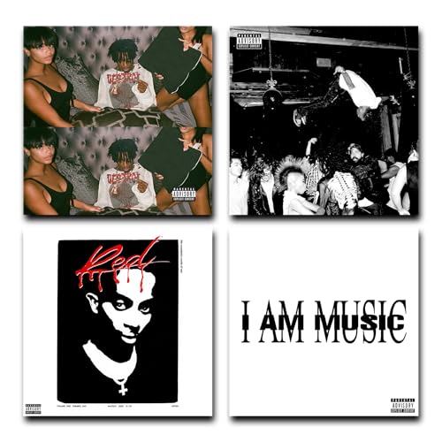 Playboi Carti I am Music Die Lit Whole Lotta Red Rapper Album Cover Poster for Teen Boys Room Wall Art Bedroom Decor Unframed Various Sizes (8