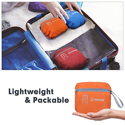 Image of ZOMAKE Ultra Lightweight Packable Backpack 25L, Foldable Hiking Backpacks Water Resistant Small Folding Daypack for Travel(Orange)