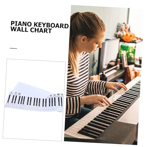 TOYANDONA 1Pc 88 Piano Clavier Tableau Mural Pratique Carte Lettre Piano Autocollants 88 Touche Simulation Clavier Numérique Piano Lettre Autocollants Piano Clavier Papier Keyborad Piano - Les Beatles, Paul McCartney, John Lennon, RIngo Starr, George Harrison TOYANDONA 1Pc 88 Piano Clavier Tableau Mural Pratique Carte Lettre Piano Autocollants 88 Touche Simulation Clavier Numérique Piano Lettre Autocollants Piano Clavier Papier Keyborad Piano – Image 5