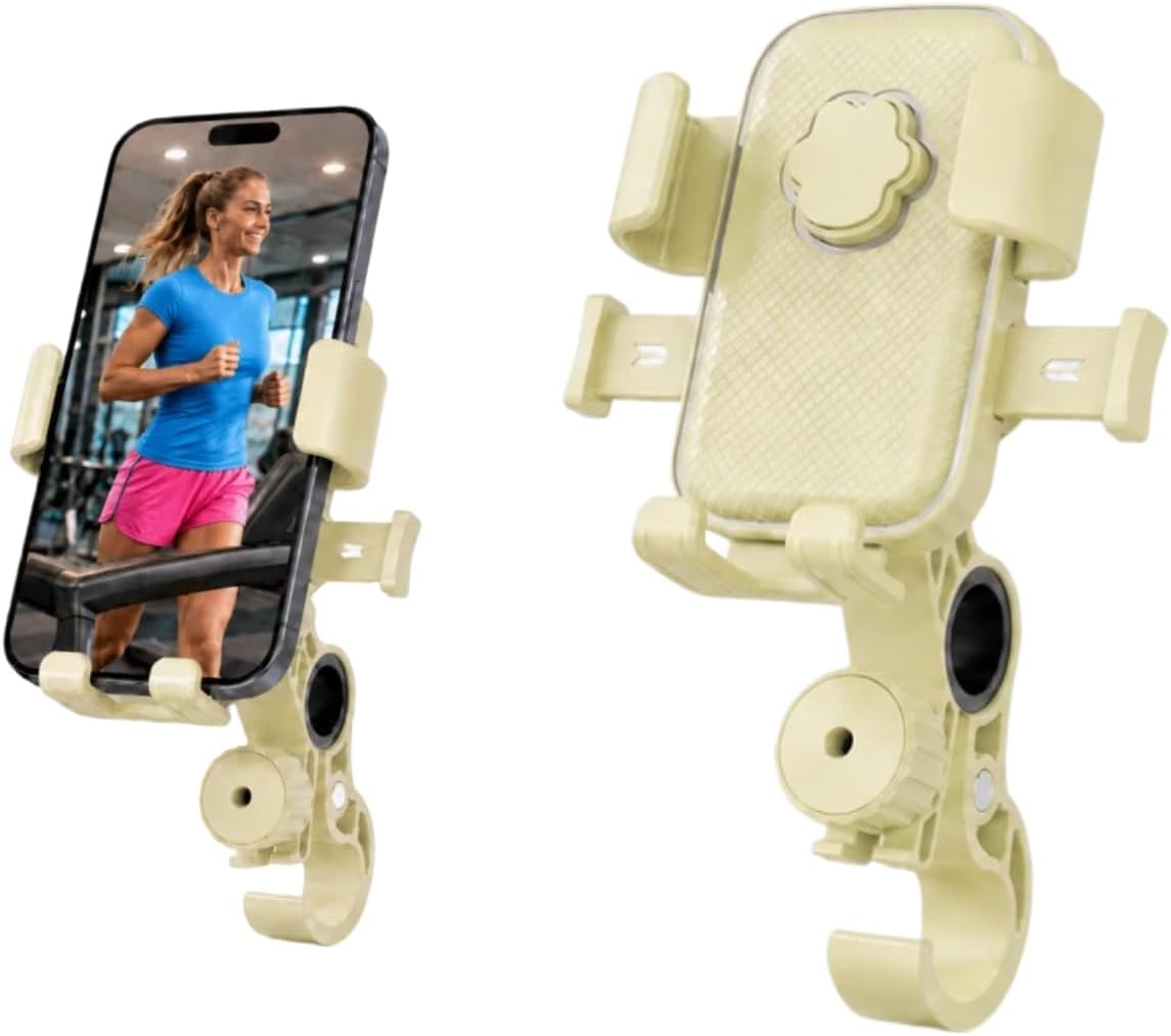 Stylish Yellow Bike Phone Mount for Women