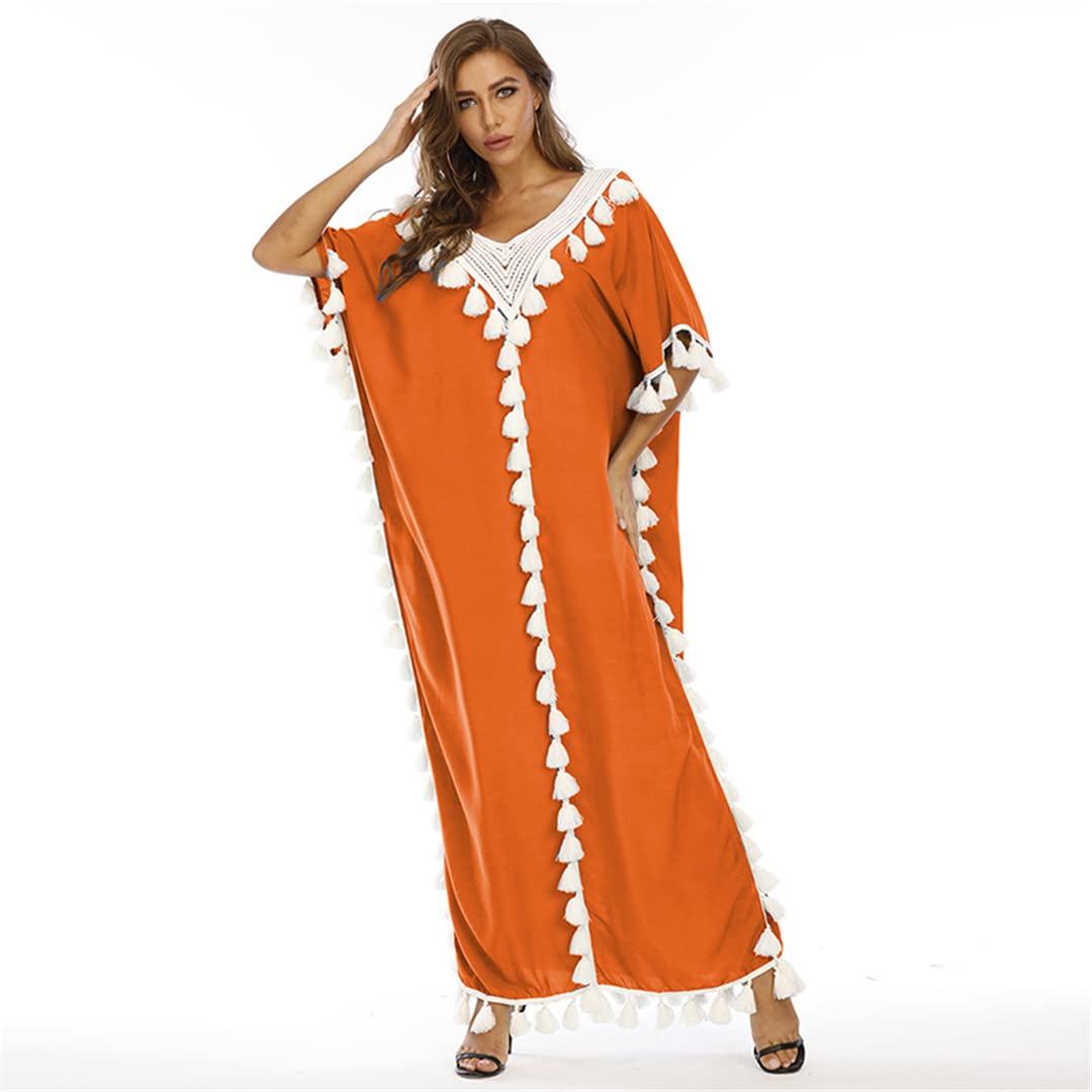 Caftano Marocchino Da Donna, Lungo Ricamato, Copricostume - Foto 2