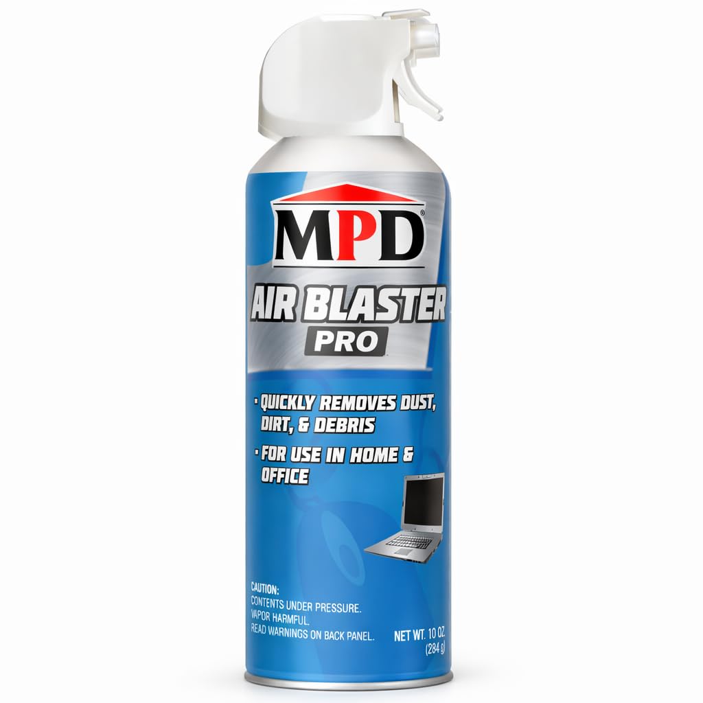 MPD Air Blaster Pro Compressed Air Duster for Electronics & Computers – High-Pressure Canned Air Cleaner for Keyboards, PCs, Cameras & Office Equipment – (1 Pack)