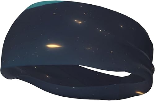 Science Fiction Stars Sports Headband for Both Men and Women, Suitable for Running, Yoga, Basketball, Elastic Moisture Band.