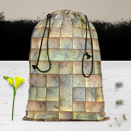 Image of ArtzFolio Tiled Art D6 | Reusable Sack Bag | Bag for Gym, Storage, Vegetable & Travel