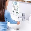 Hands Washing Steps Sign Stickers. 2 Adhesive Vinyls of 3,9 x 6,7 inches