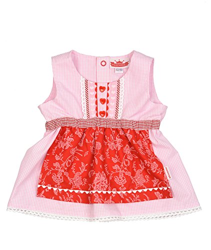 Eisenherz Mädchen Trachtenkleid Dirndl Baby mit angenähter Schürze...