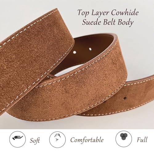 Wide Suede Belt Ladies Women Genuine Leather Belts Fashion Thick Brown Waist Belt with Gold Buckle for Jeans Dress Casual4