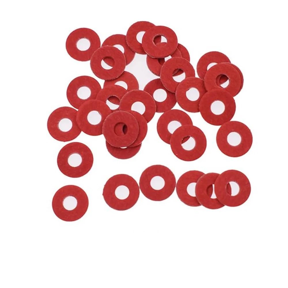 Arandelas Arandelas surtidas (20/50/100 unidades, M2, M2.5, M3, M4, M5, M6, M8, M10, M12, M16), de acero rojo, de fibra de papel, aislantes, juntas planas, anillos lisos, espaciadores de anillo, arand