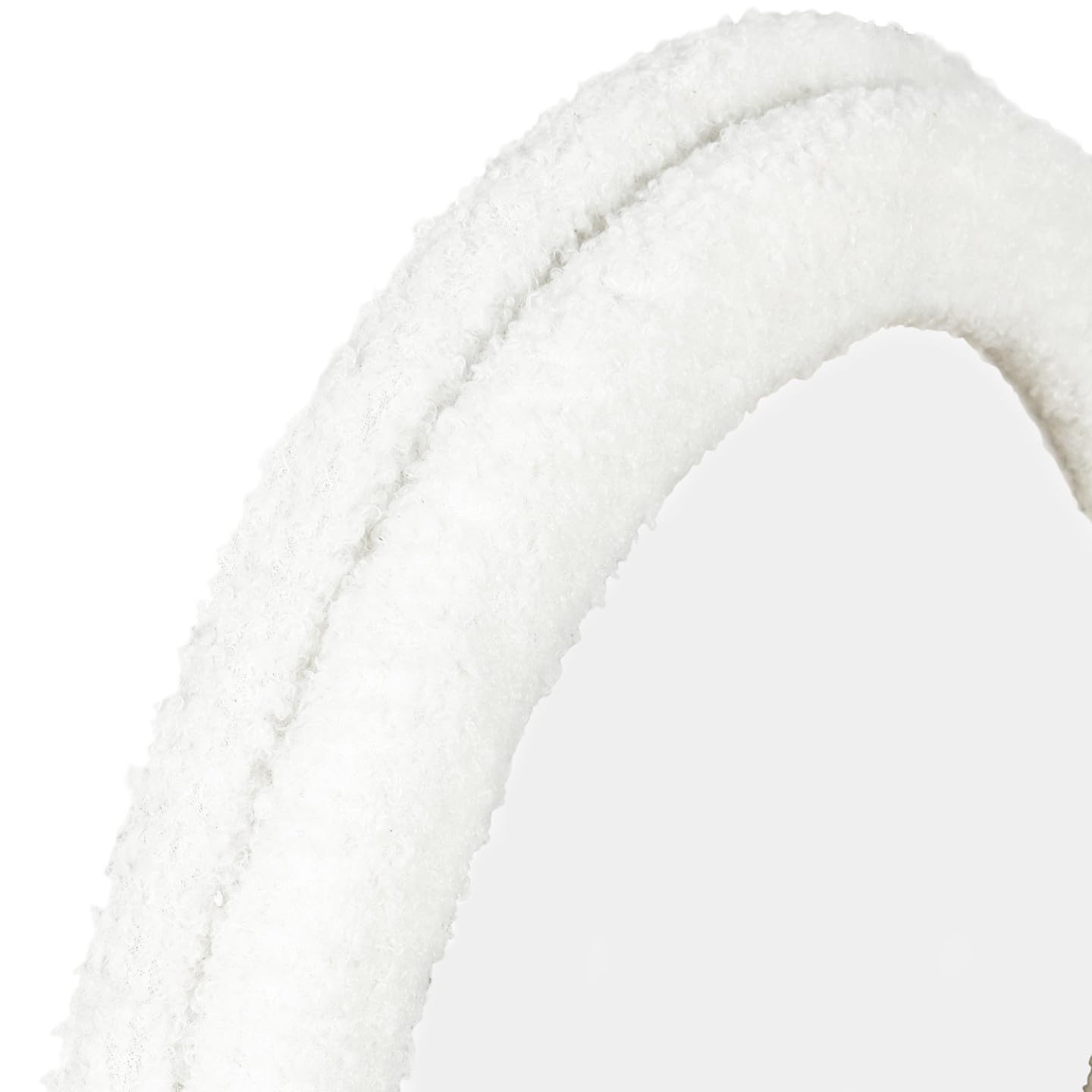 IDMarket - Miroir Vague en Tissu Bouclette crème 150 x 50 cm