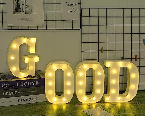 Image of Marquee G Alphabet Shaped LED Light Lamp | Decorative Wall Hanging for Birthday, Party, Wedding, Festive & Home Decor | Battery Operated Night Light (G)