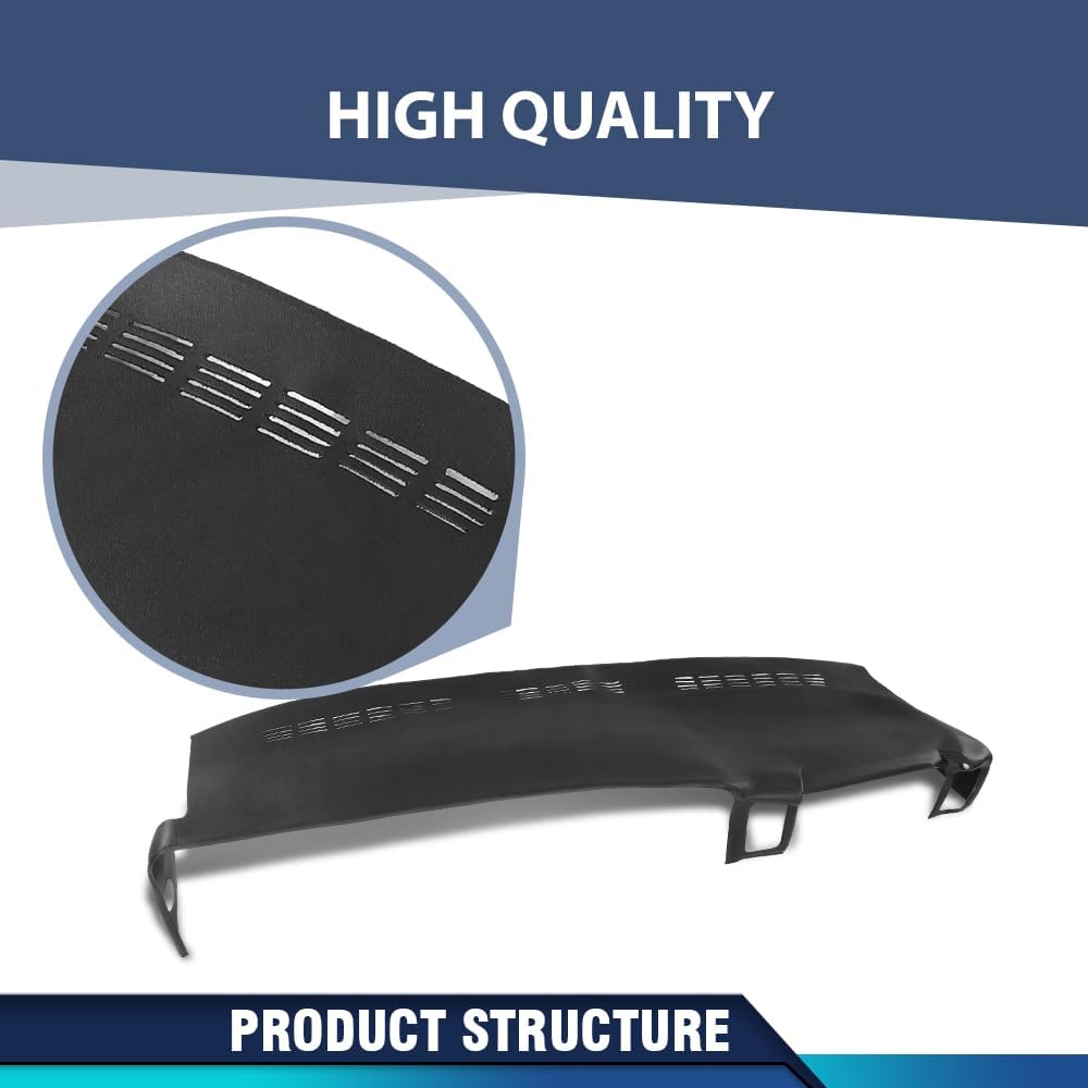 PIT66 TPE Dash Bezel Cover Dashboard, Compatible with Chevy Silverado/GMC Sierra 1500 2500 1999-2006/Avalanche 2002-2006/Silverado Sierra 3500 2001-2006/Tahoe Suburban Yukon/XL 2000-2006