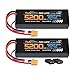 Powerhobby 2S 7.4V 5200mAh 35C Lipo Battery W XT60 Plug + Adapter 2-Cell (2) Compatible with: Traxxas Slash 4x4 4WD 2WD Stampede Rustler E-Revo E-Maxx Spartan M41 X-Maxx Brushless VXL