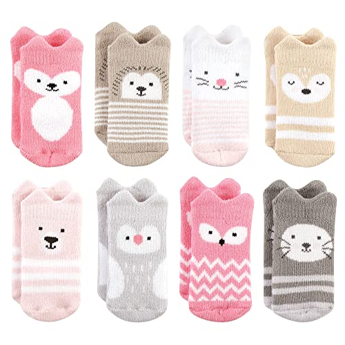 Image of Hudson Baby baby-girls Cotton Rich Newborn and Terry Socks