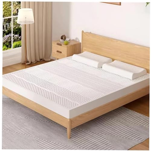 Generisch 100% Natur-Latex Matratze,Kompression Und Keine Verformung, Wabenporenbelüftung, Weich Und Bequem,Naturkautschuk Matratze,3in,160x200cm(63x79in)