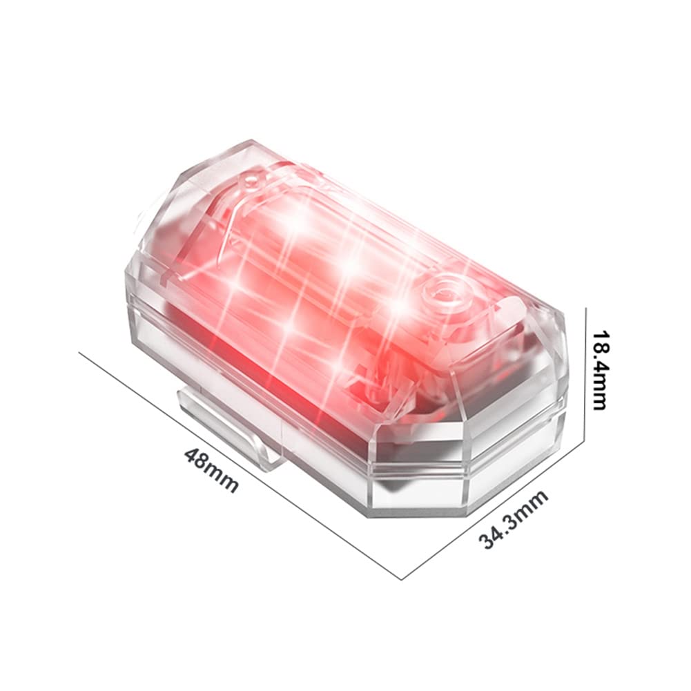 4 Piezas de Luz EstroboscóPica LED de Control Remoto InaláMbrico para Coche, Motocicleta, Bicicleta, 7 Colores, LáMpara de Advertencia de Flash AnticolisióN