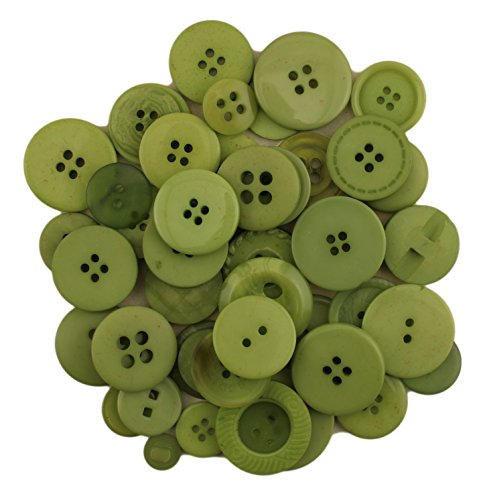 Buttons Galore Hand Dyed Buttons, 5.5-Ounce, Apple Green