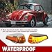 HECASA Pair Turn Signal Lights Compatible with 1970-1979 VW BUG Volkswagen Super Beetle Thing Halogen Front Turn Signal Lamp w/Bulbs Amber Lens Left&Right Side