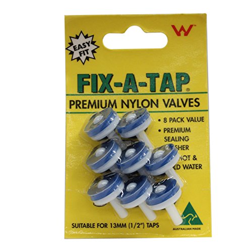 Fix-A-Tap Nylon/Duro Tap Valves, 13 mm (Pack of 8)