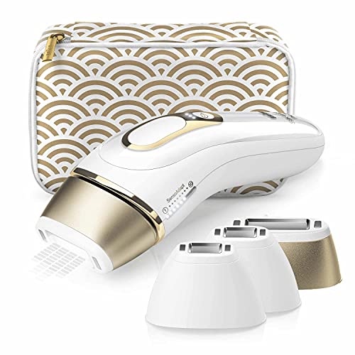 Silk Expert Pro 5 女士脱毛器强脉冲光 IPL 最新一代白色/金色,替代激光脱毛,维纳斯剃须刀和高级包,临床测试,PL5137MN