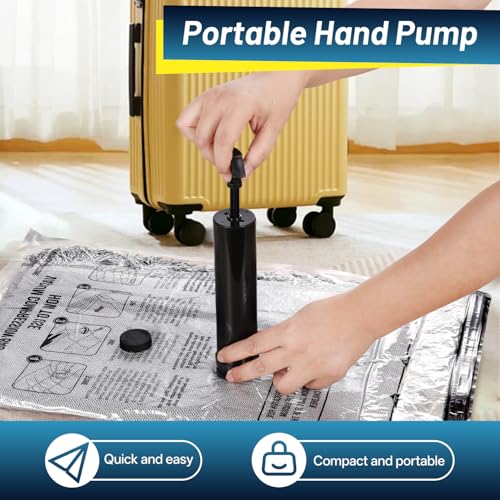 Image of UPGOGO Travel Vacuum Bags for Luggage with Hand Pump,Vacuum Seal Bags for Clothing,Packing Cubes Compression,Cruise Ship and Travel Essentials(Combo 9 Pack)