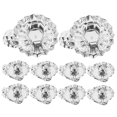 GARVALON Candlestick Holders for Christmas Tree 10pcs Clip-on Metal Candle Holders Heatproof Design