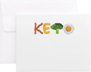 CafePress Awesome Keto Diet Vegan Vega Notecards (Set Of 20) 4.25" x 5.5" Notecards 10 Pack