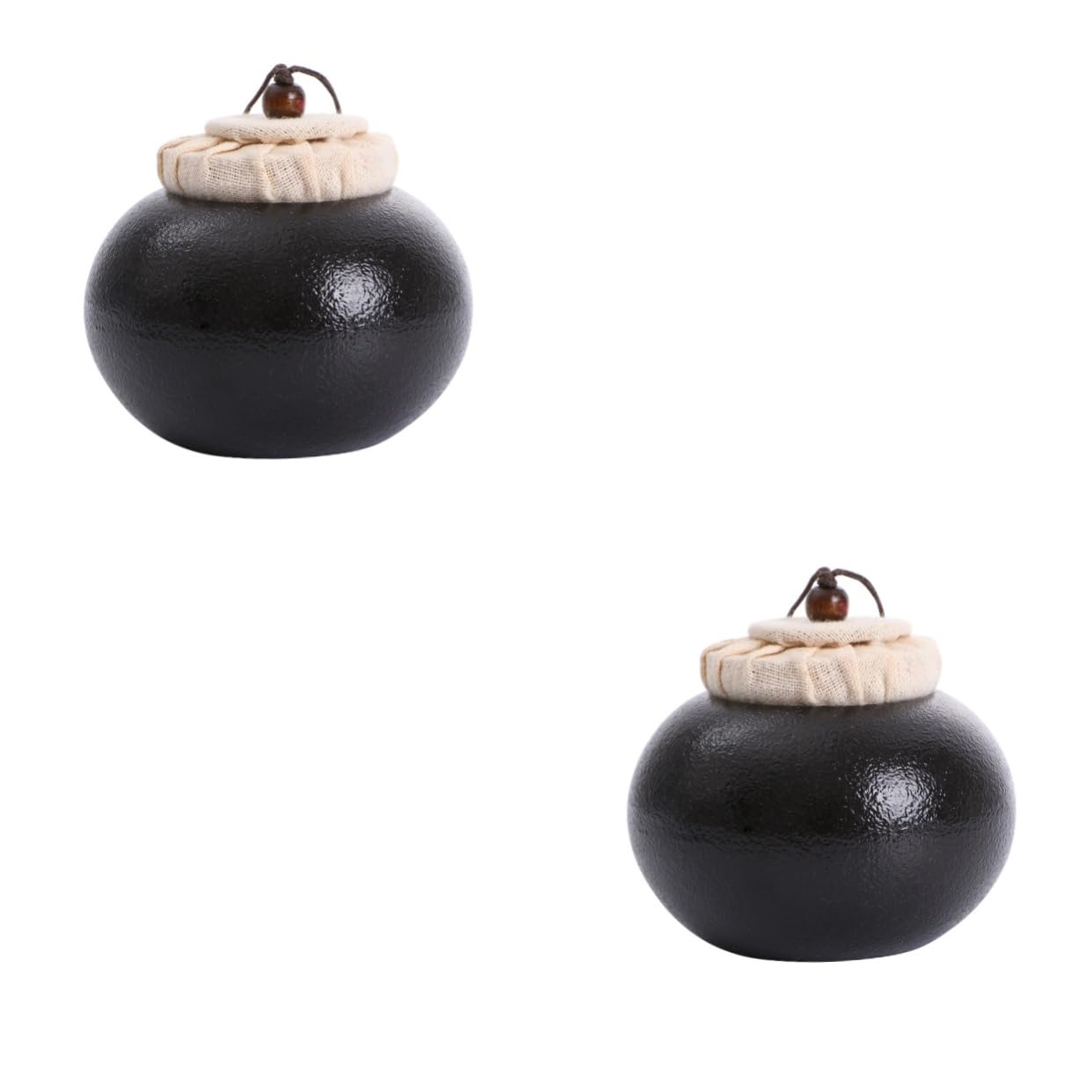 MAGICLULU 2pcs Food Containers with Lids Snack Container Containers for Food Ceramic Coffee Canister Round Container with Lid Tea Containers Quaint Tea Jar for Gift Seal Ceramic Pot