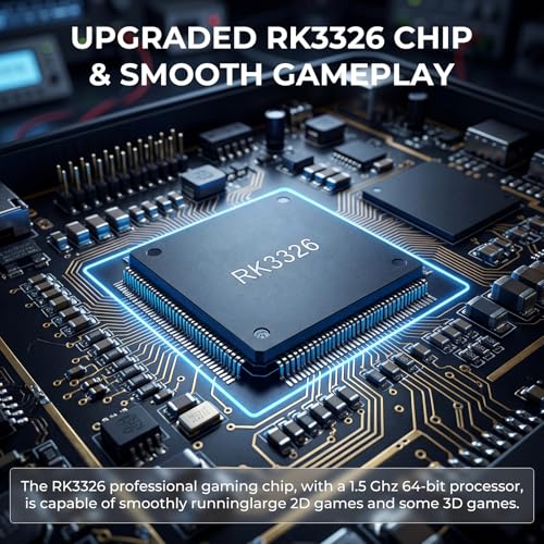 Image of DC40V Upgraded Handheld Game Console, 4.0 Inch Large Screen Retro Gaming Console, 64GB Preloaded 18000+ Games, Open Source Linux Handheld Emulator Supporting 30+ Emulators, 4000mah Battery (64G Blue)