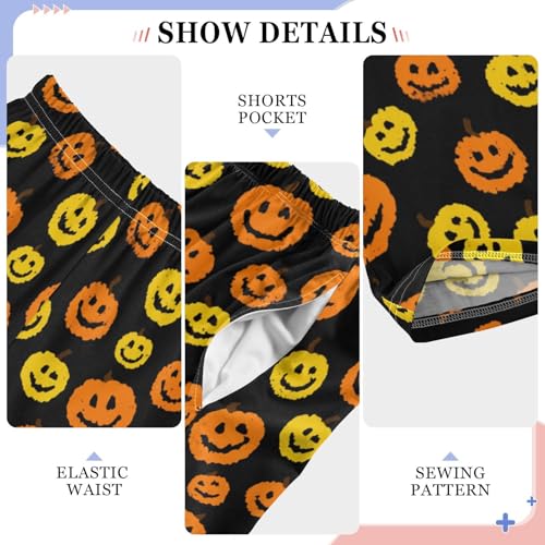 Yellow Pumpkins Pajama Lounge Pants with Pockets Sleepwear Soft Elastic Waist PJ Bottoms 6-14 Years4