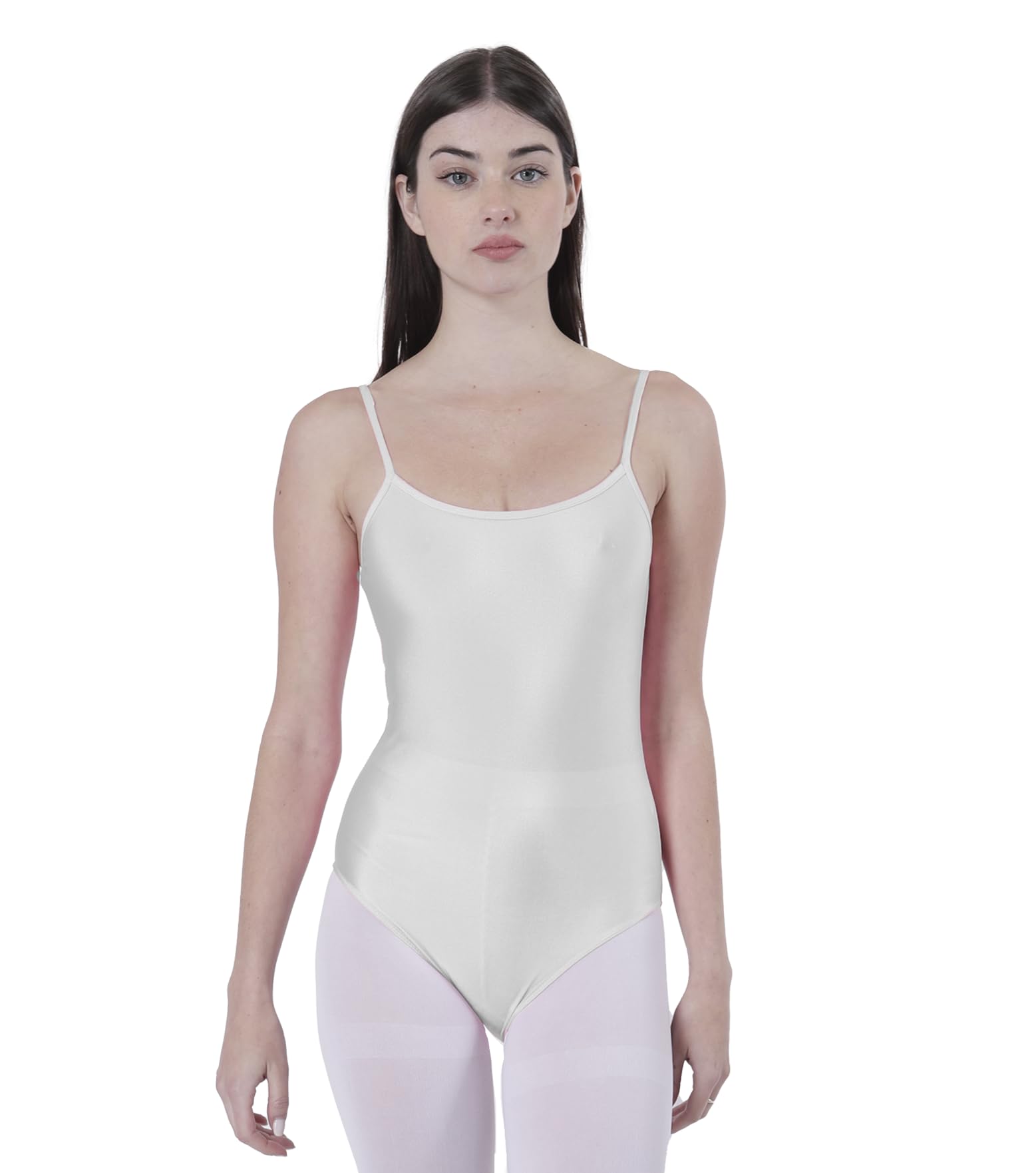 Carnavalife Body Maillot de Danza Ballet Gimnasia Mujer bodysuit Tirantes sin Mangas con Cuello Redondo y Cubre la Espalda, No Transparenta Ajustado para Danza Baile Gimanasia Ritmica