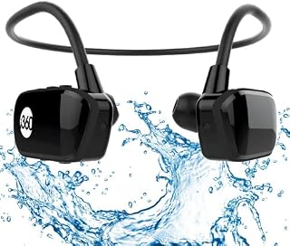 i360 Swimming MP3 Player Underwater Waterproof to 3 Meters - Wireless Earphones Headphones 8GB MP3 Player - listen to your Music Whilst Swimming/Running/Training/Gym Waterproof Sport MP3 Music Player