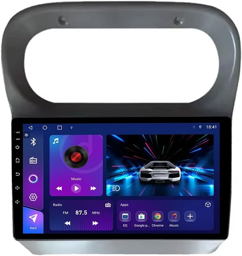 Android 15 2 Din Car radio 9'' HD Stereo Touchscreen for Renault Twingo 2005-2013 with GPS BT FM RDS 4G WIFI SWC Carplay rear view camera Mirror Link Multimedia-Player Car Stereo(EP30 4+64G)