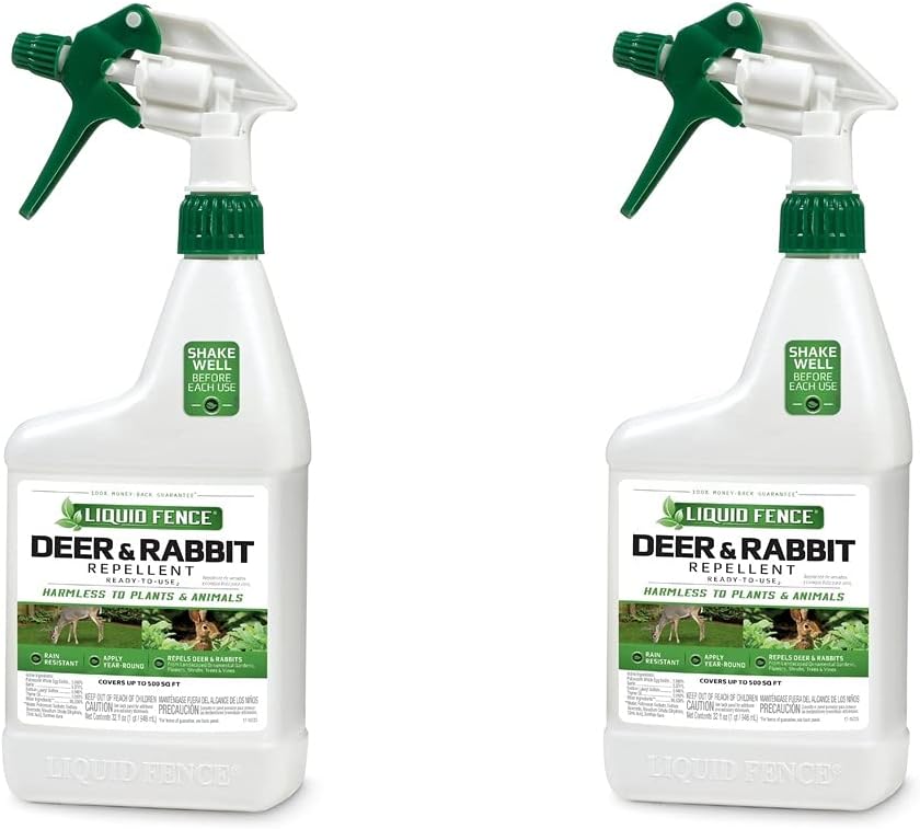 Liquid Fence 112 1 Quart Ready-to-Use Deer & Rabbit Repellent (Pack of 2)