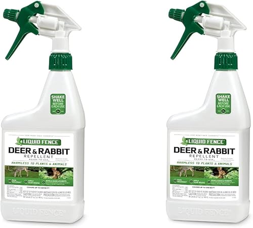 Liquid Fence 112, repelente de conejos y ciervos listo para usar (1 cuarto de galón)