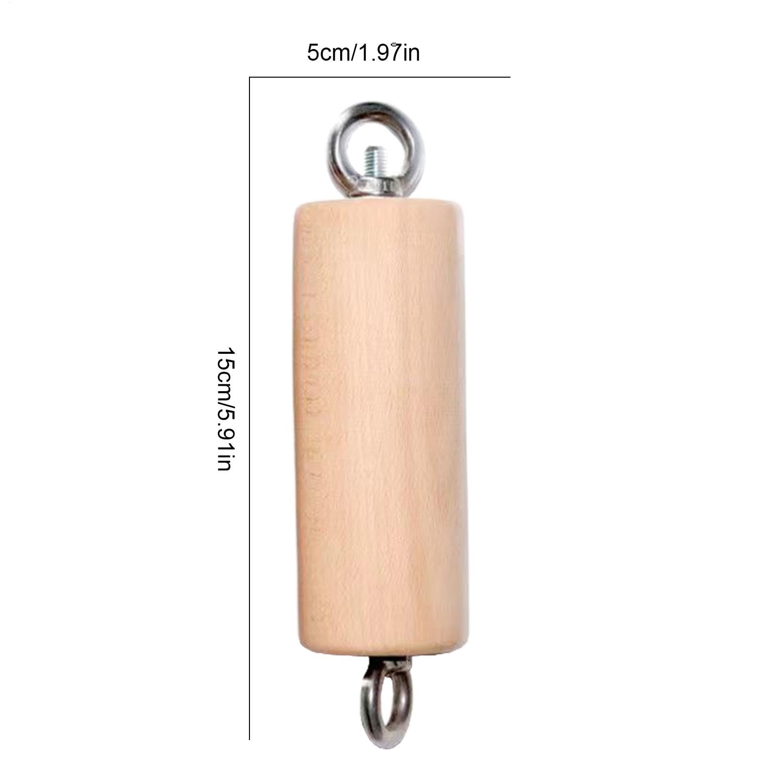 Mangos de entrenamiento, 2 x Wooden Strength Training Grips, 5.91 pulgadas, cómodo diseño ergonómico, accesorios de gimnasio en casa para pull-ups, portátil al aire libre, fitness al aire libre