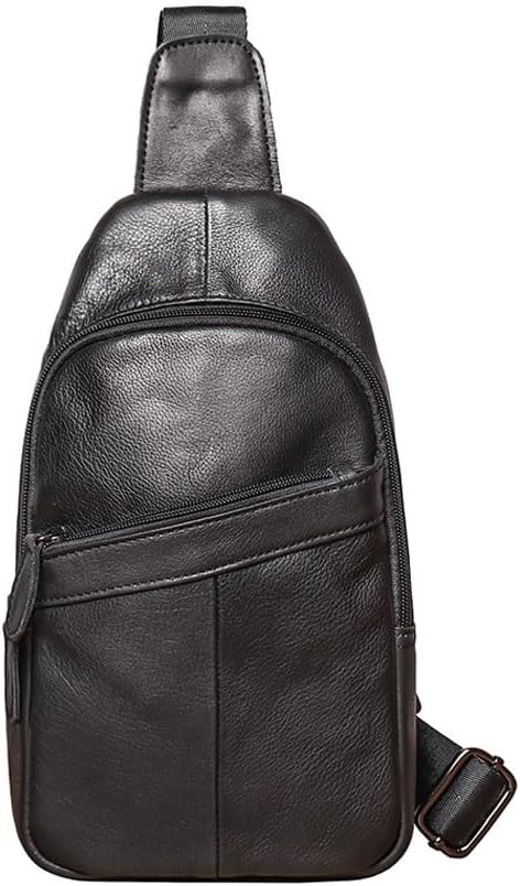 Sanded Leather Crossbody Bag Vertical Shoulder Chest