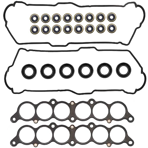 Image of Engine Cylinder Valve Cover Gasket Set VC203 VS50422R MS 95899 Replacement for Toyota 4Runner 3.4L 1996-2002 T100 3.4L 1995-1998 Tacoma 3.4L 1995-2004 Tundra 3.4L 2000-2004