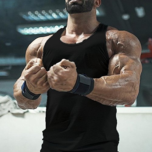 Magiftbox Mens Essential Longline Workout Stringer Cotton Tank Tops Gym Shirts Sports Vest T04_Black_Us-Xl #TOP5