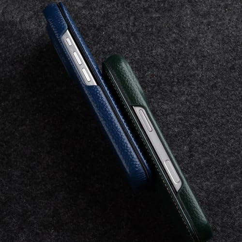 Étui en cuir véritable iPhone 17 Pro Max vertical compatible induction - 5