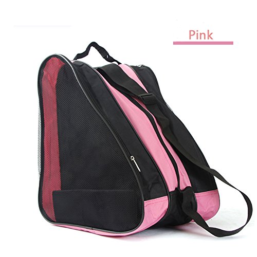 DE SHENGXIA Inline Roller Skates Carrying Shoulder Bag Ice Skating Shoes Bag Pink