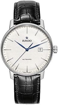 Rado Men's Coupole Classic Leather Swiss Automatic Watch, White