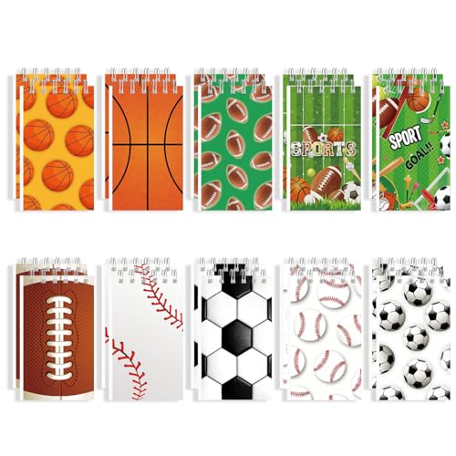 Mini blocs-notes à spirale pour salles de classe, petits carnets de poche école et sport
