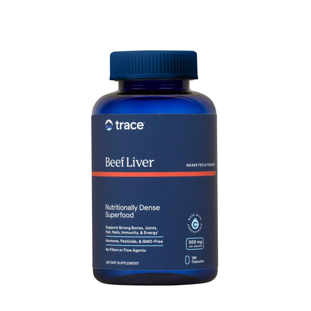 Trace Minerals Ancestral Beef Liver Capsules, Grass Fed, 180 Count