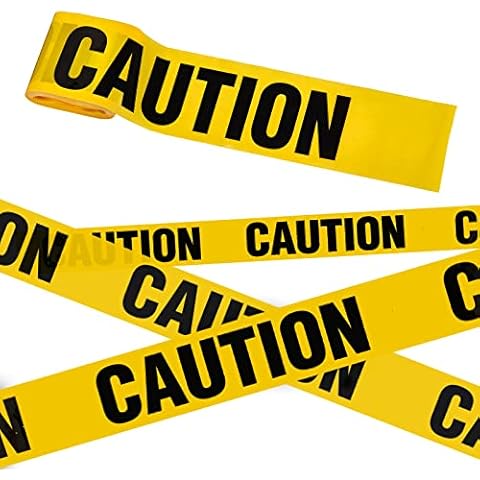 Daucin CAUTION Non-Adhesive Safety Tape Cover