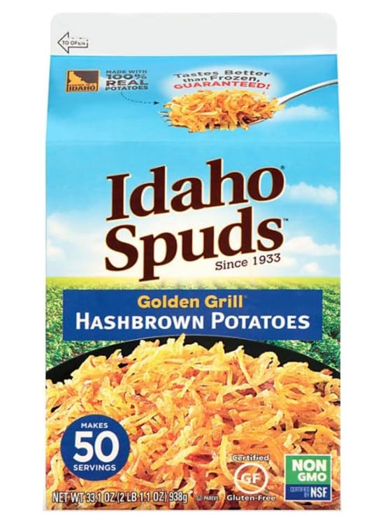 Idaho Golden Grill Hashbrown Potatoes, 33oz. Per Carton, Makes 50 Servings, Non-GMO, Gluten Free
