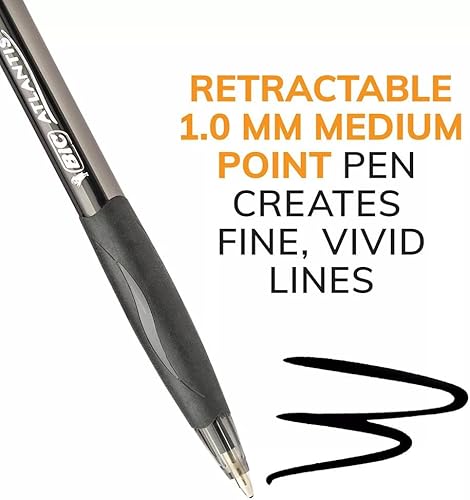 Miniatura 3 de BIC Glide - Bolígrafos retráctiles, 18 unidades, colores surtidos, negro, azul, rojo, 9 originales, 9 atrevidos ultra suaves de escritura con líneas
